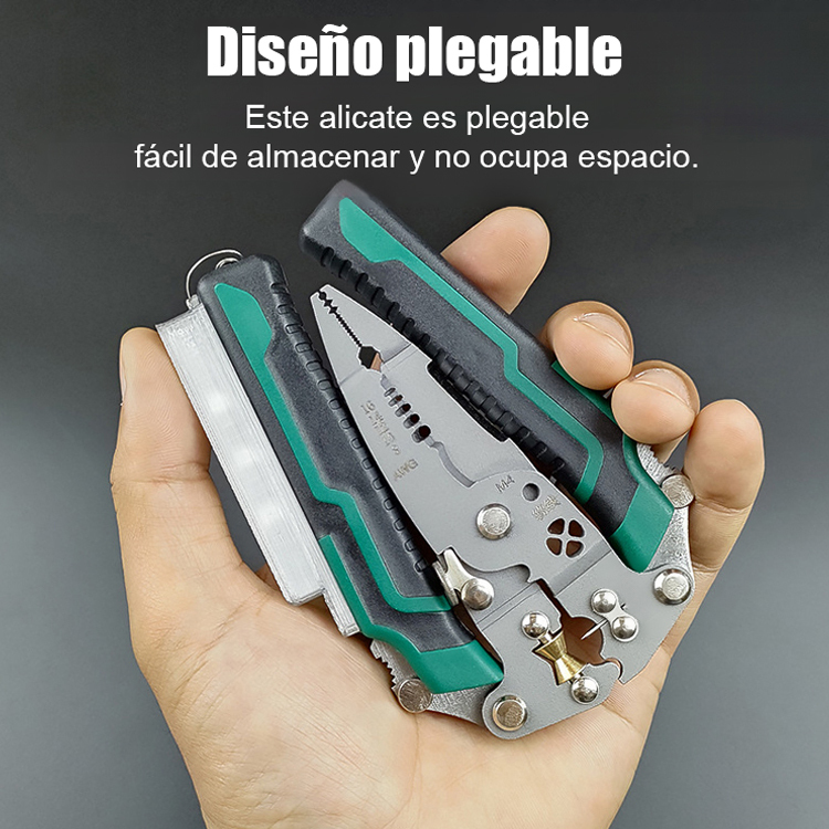 【Diez en uno】Alicates de punta multifuncionales para medir electricidad y pelar cables