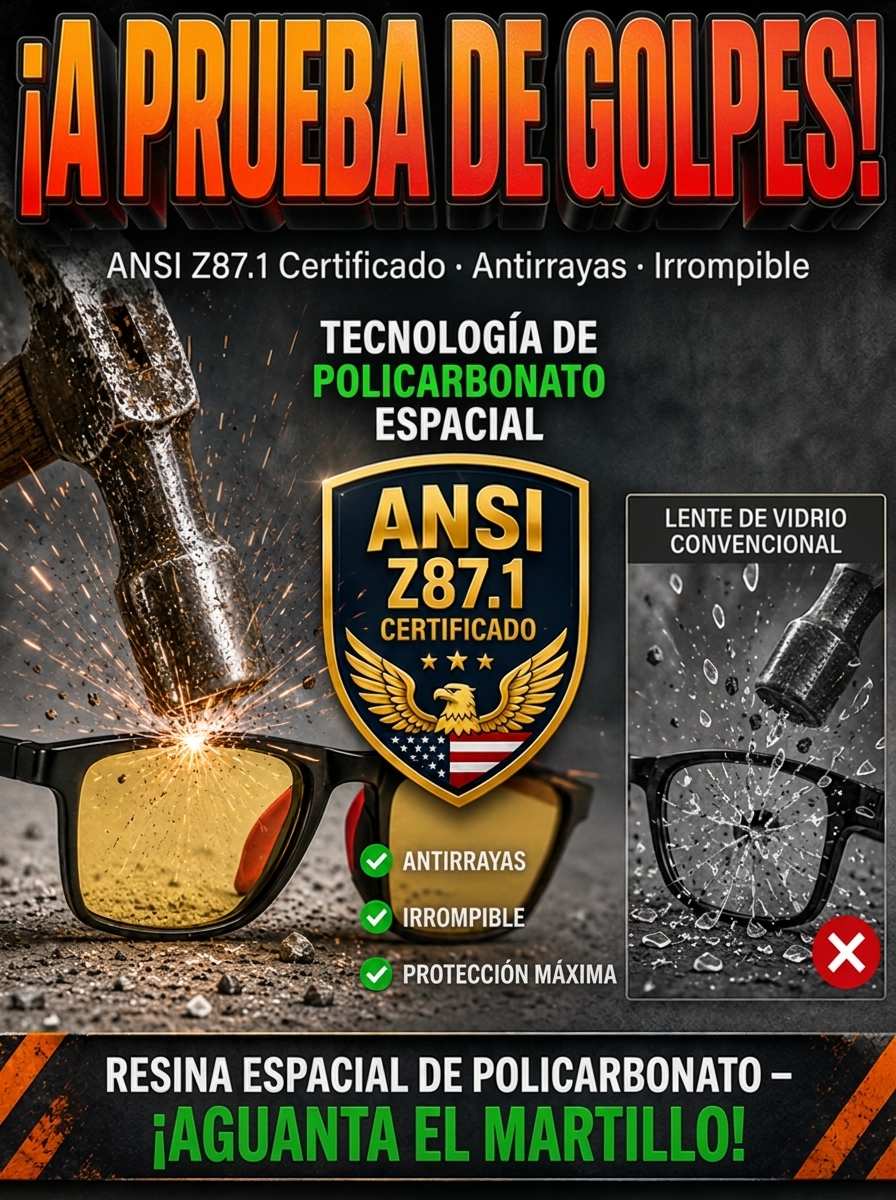 Gafas Inteligentes de Zoom Automático | Ultraligeras, Anti Luz Azul, Uso Día y Noche