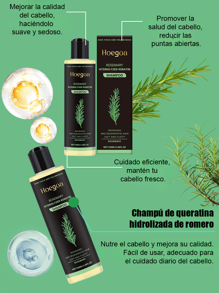 [menos cabello, mejores resultados] extracto de hierbas nutritivo y reparador champú