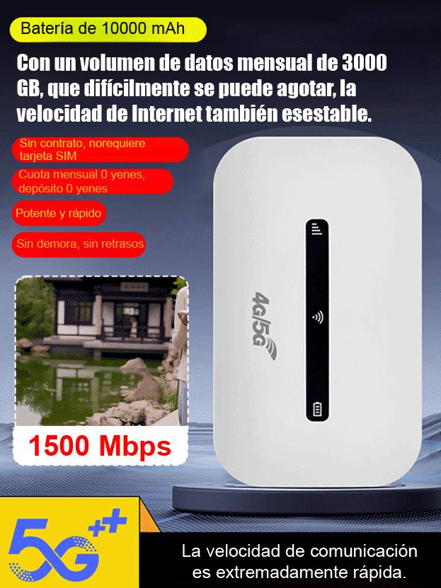 La red cubre 200 metros y puede conectar 12 dispositivos al WiFi portátil al mismo tiempo.