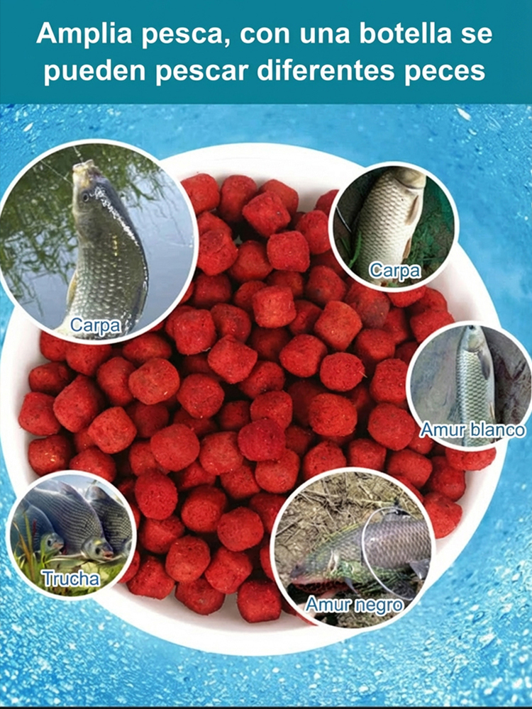【En unos segundos un pez】Cebo para peces en gránulos de proteína animal fresca para personas perezos