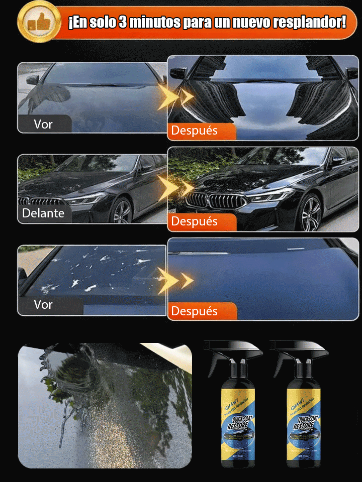 Spray de recubrimiento nano para automóviles