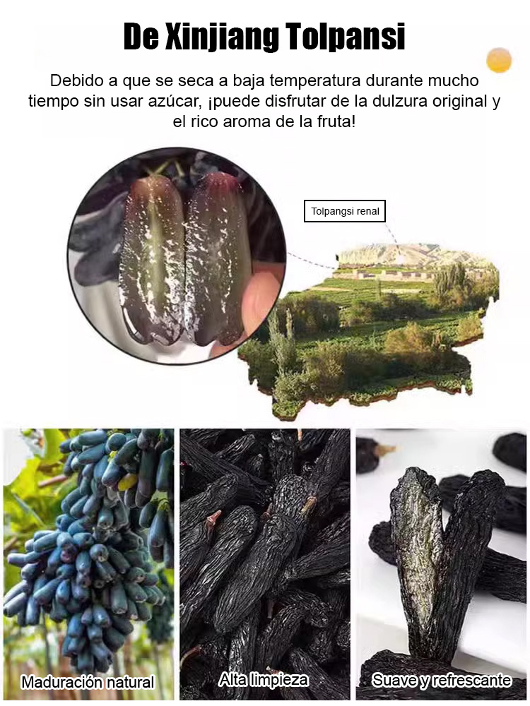 【El rey de las pasas】Pasas de uva de zafiro de Turpan