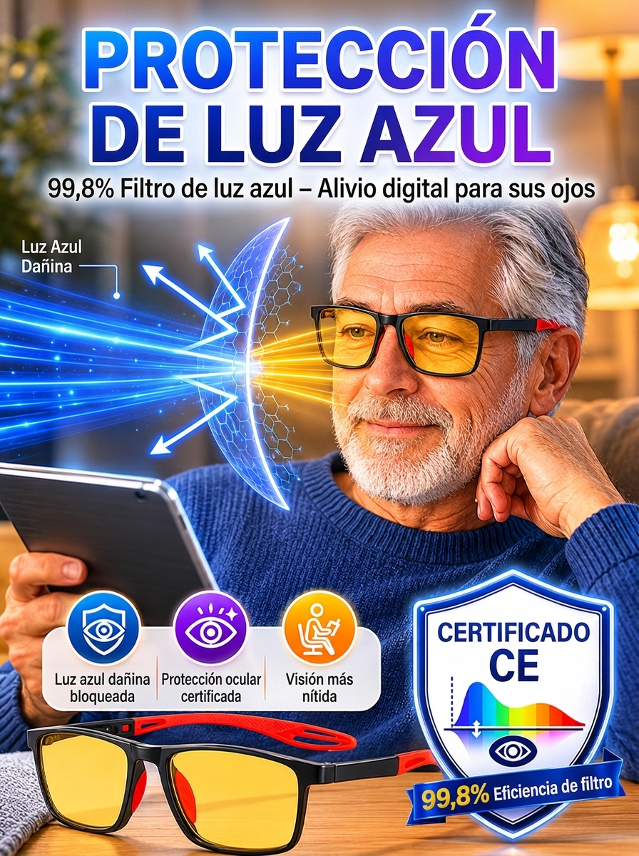 Gafas Inteligentes de Zoom Automático | Ultraligeras, Anti Luz Azul, Uso Día y Noche
