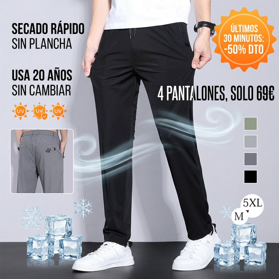 【Limitado 100 piezas】Pantalón largo de hielo transpirable y delgado con protección solar