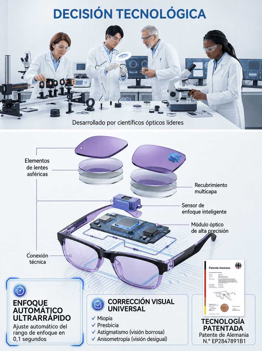 [Tecnología Alemana] Gafas de Lectura Inteligentes HD | Autofoco Continuo para Cerca y Lejos