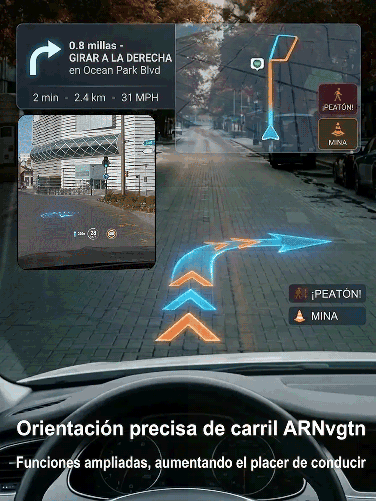 HUD Inteligente para Coche con Alerta de Radares - Instalación USB (50% Dto.)