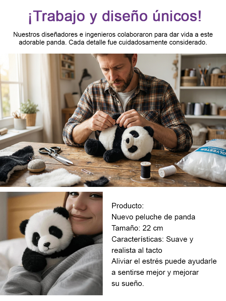 Peluche de panda inteligente y abrazable