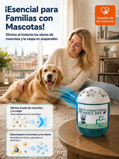👍Purificador Mágico de Aire en Gel (Pack Ahorro) - Neutralizador Activo Anti-Polvo, Moho y Mascotas Sin Electricidad