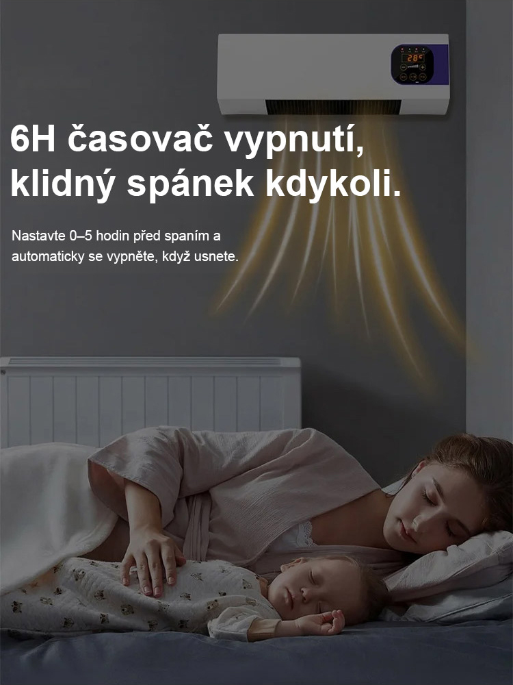 Aire acondicionado de pared con función de calefacción y refrigeración.