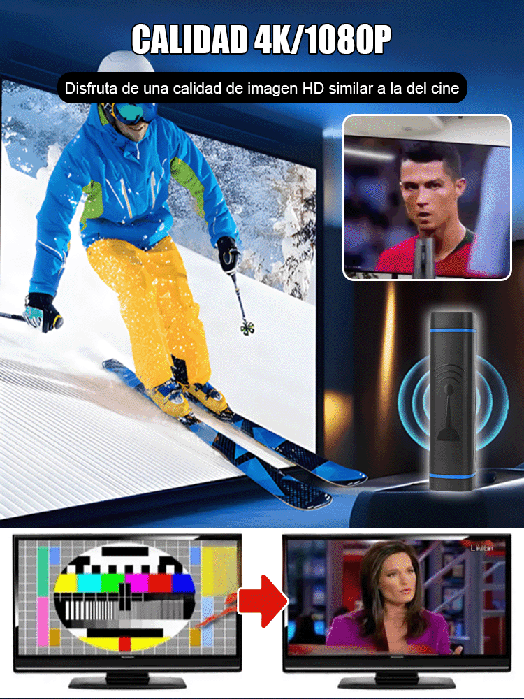 Antena de televisión digital en ultra alta definición 4K