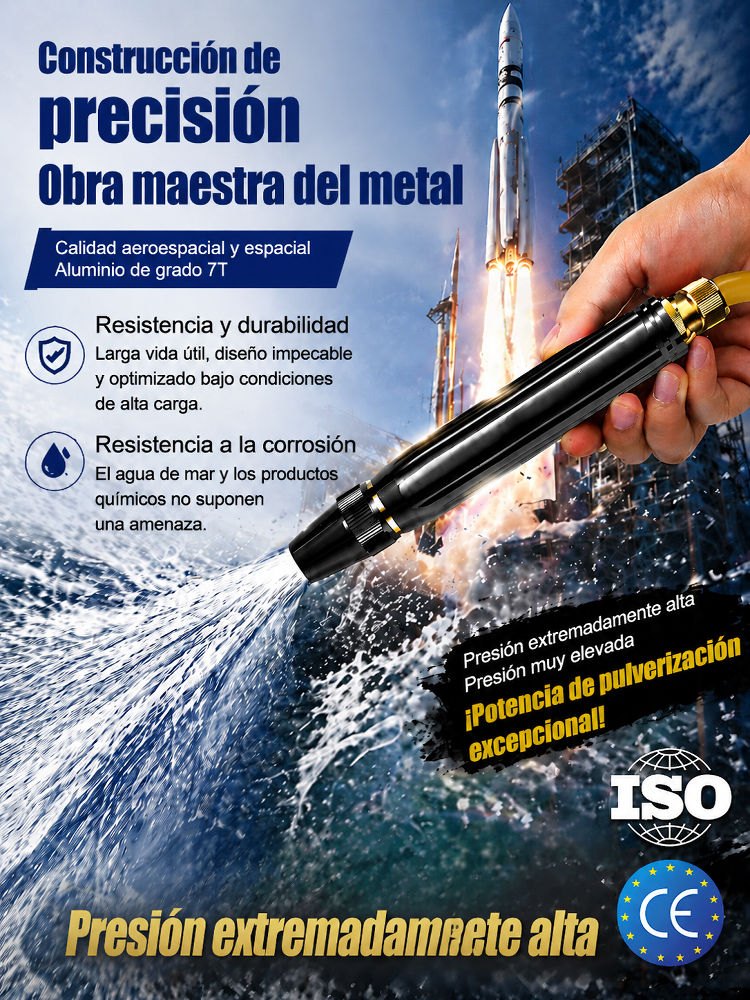 Pistola de Agua de Alta Presión Multifuncional |Elimina barro, moho y grasa al instante