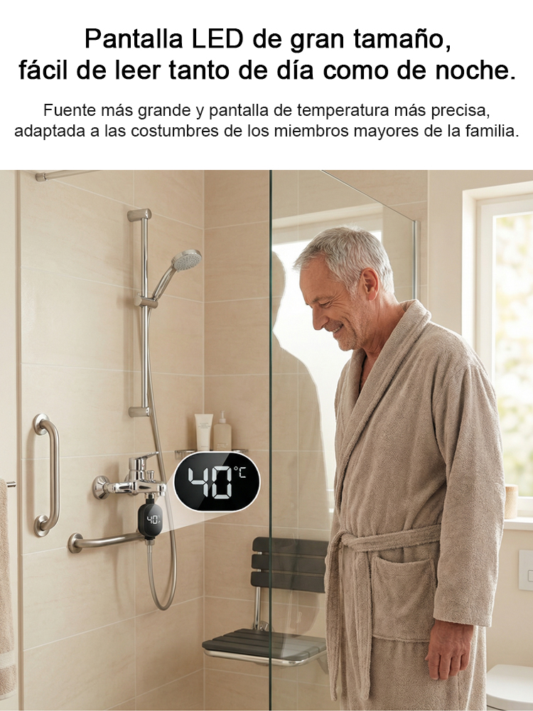 Ducha inteligente con pantalla de temperatura