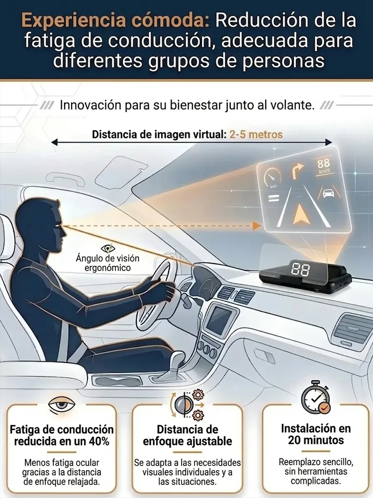 HUD Inteligente para Coche con Alerta de Radares - Instalación USB (50% Dto.)