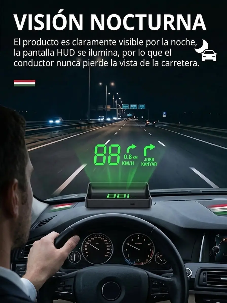 HUD Inteligente para Coche con Alerta de Radares - Instalación USB (50% Dto.)