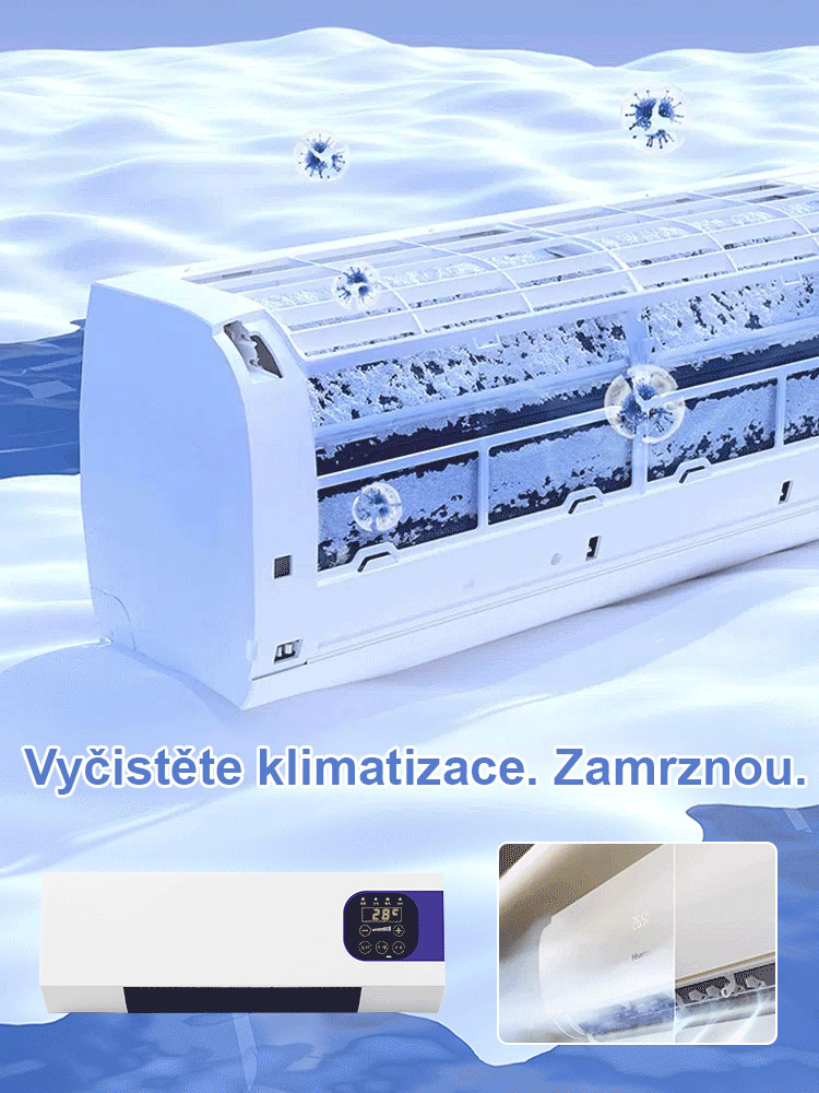 Aire acondicionado de pared con función de calefacción y refrigeración.