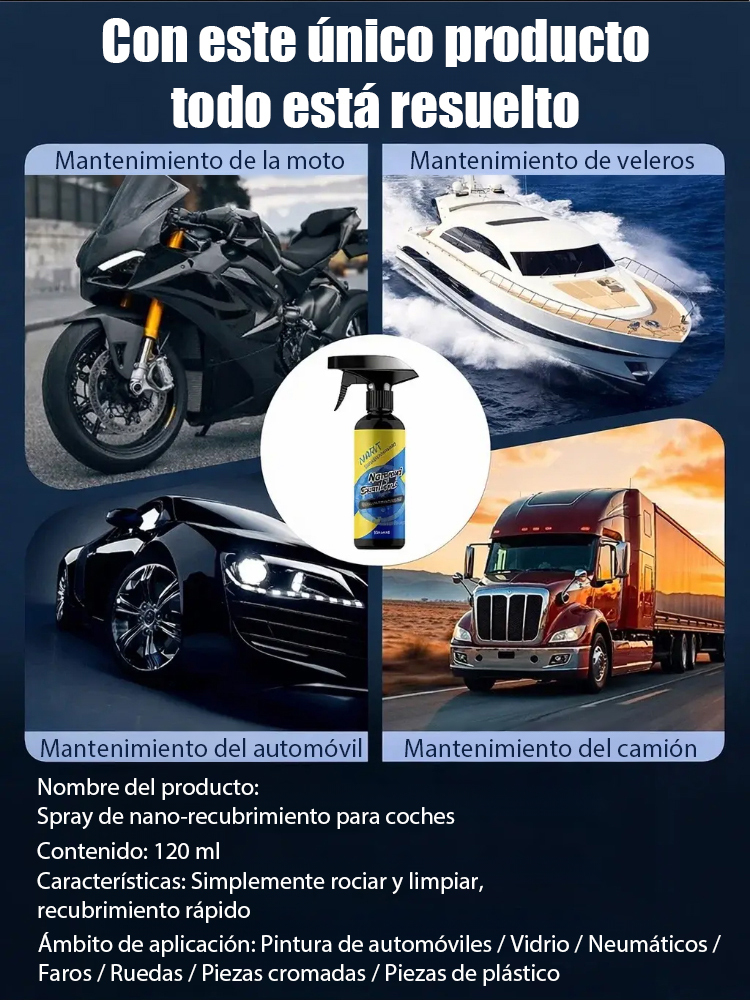 Spray de recubrimiento nano para automóviles