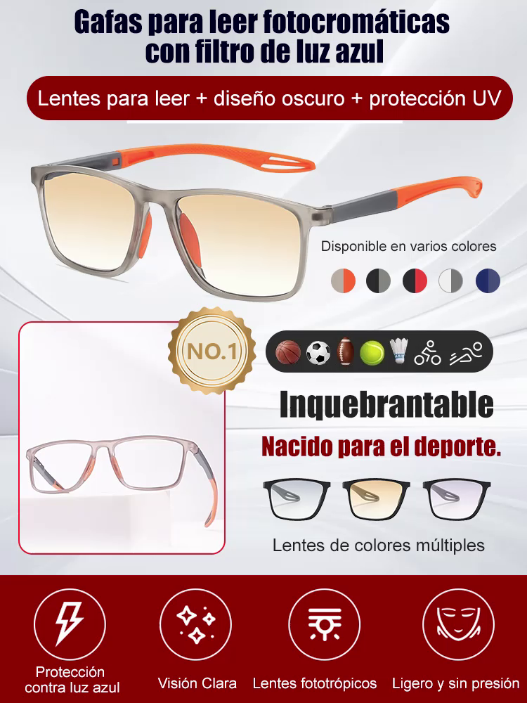 Gafas Inteligentes Autoenfoque | Multifocales, Fotocromáticas y Anti-Luz Azul (2 en 1)