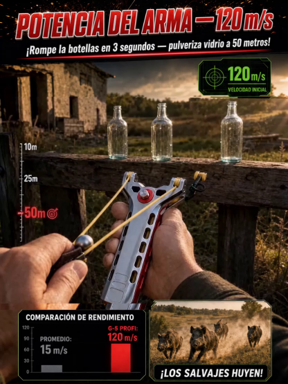 [Oferta 50% OFF] Tirachinas Táctico de Precisión Milimétrica - Ligero, Potente y Fácil de Llevar