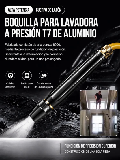 Pistola de Agua de Alta Presión Multifuncional |Elimina barro, moho y grasa al instante
