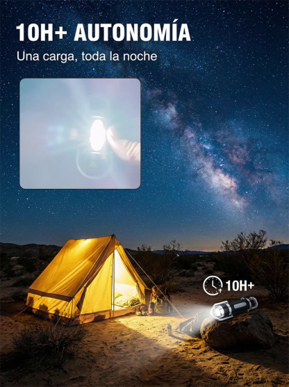 👍Mini Linterna Llavero Ultra Potente con Batería de Emergencia
