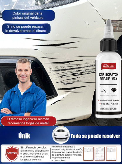 Líquido para reparar arañazos en automóviles