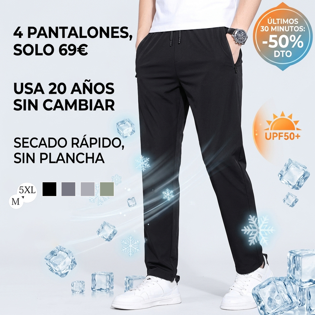 【Limitado 100 piezas】Pantalón largo de hielo transpirable y delgado con protección solar