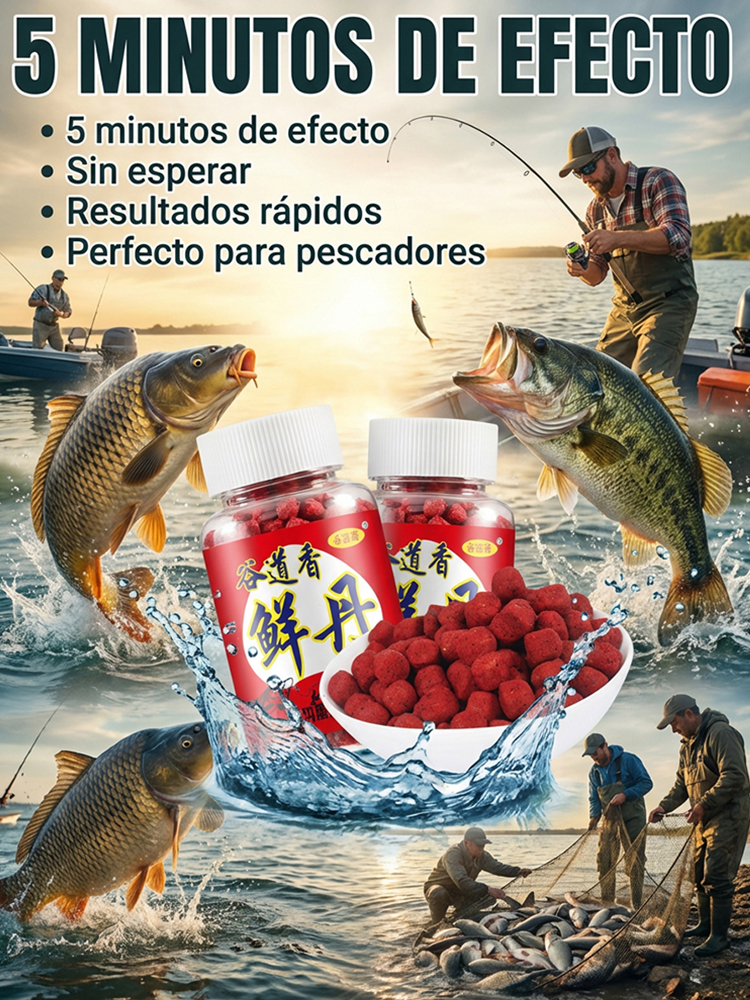 【En unos segundos un pez】Cebo para peces en gránulos de proteína animal fresca para personas perezos