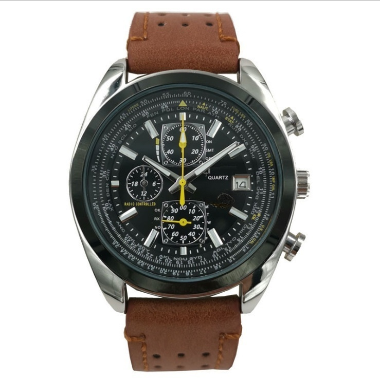 Reloj de Aviador Militar Solar para Hombre – Cristal de Zafiro y Sumergible 20 Bar