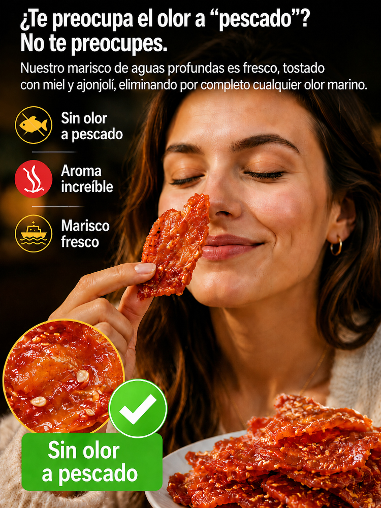 Jerky de Pescado con Miel y Sésamo - Sin Grasas Trans y Alto en Proteínas (50% Dto.)