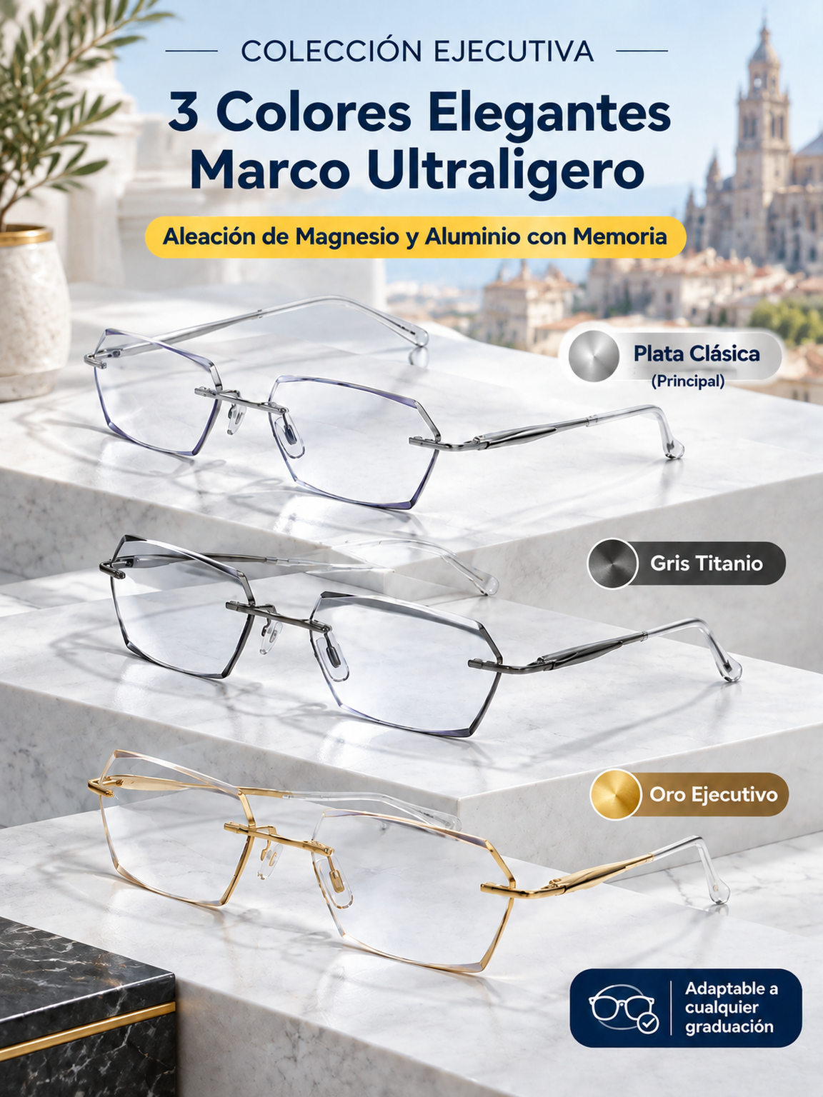 🔥👍Gafas Progresivas Fotocromáticas 3 en 1 Ultraligeras 22g– Enfoque Automático Cerca y Lejos De Lectura a Gafas de Sol al Instante