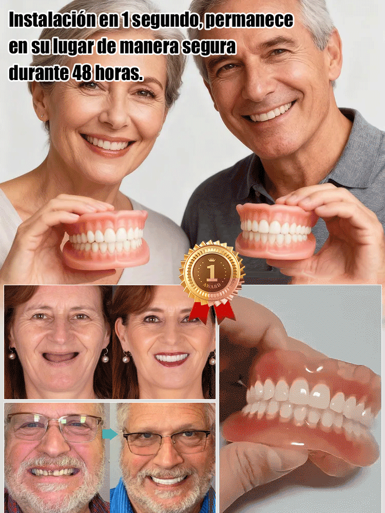 Prótesis dentales completas y cómodas, con un ajuste natural
