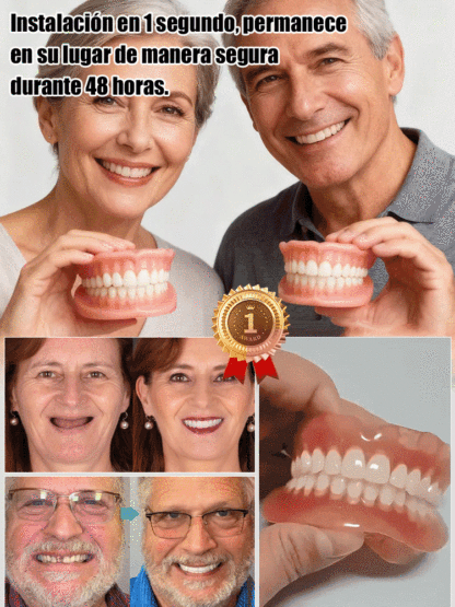 Prótesis dentales completas y cómodas, con un ajuste natural