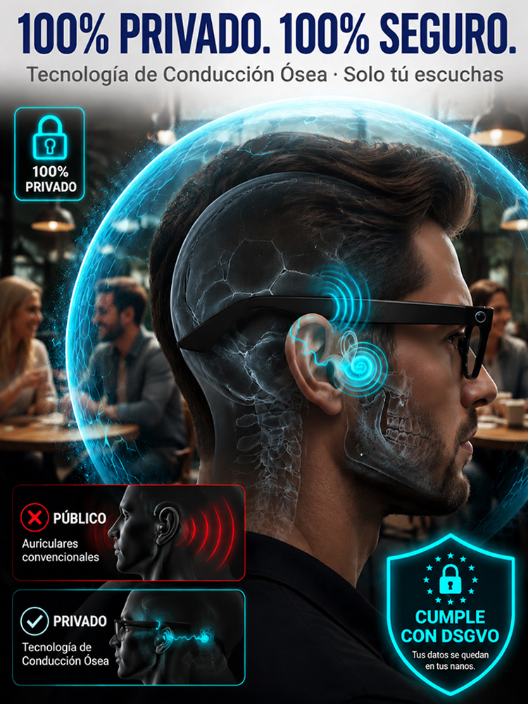 Gafas Inteligentes 4 en 1 | Enfoque Automático y Traductor IA en Tiempo Real