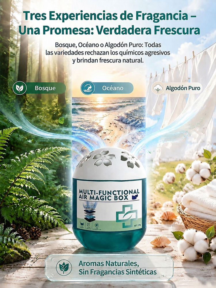 👍Purificador Mágico de Aire en Gel (Pack Ahorro) - Neutralizador Activo Anti-Polvo, Moho y Mascotas Sin Electricidad