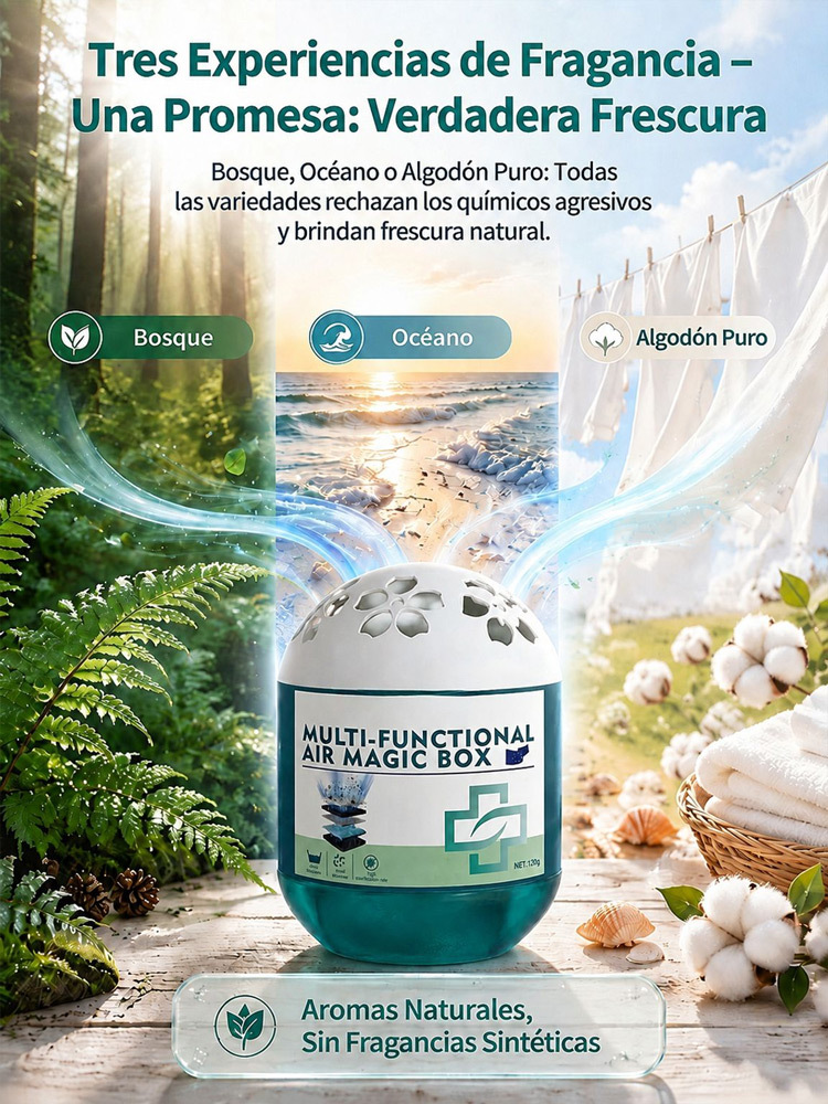 👍Purificador Mágico de Aire en Gel (Pack Ahorro) - Neutralizador Activo Anti-Polvo, Moho y Mascotas Sin Electricidad