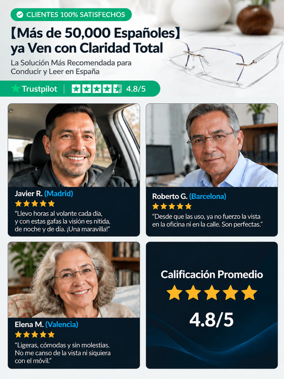 🔥👍Gafas Progresivas Fotocromáticas 3 en 1 Ultraligeras 22g– Enfoque Automático Cerca y Lejos De Lectura a Gafas de Sol al Instante