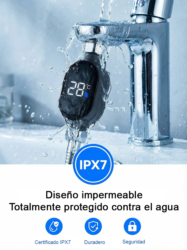 Ducha inteligente con pantalla de temperatura