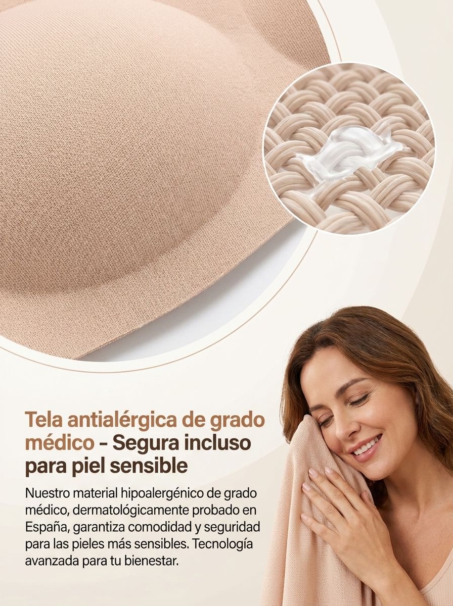 【Difícil de quitar】Sujetador sin tirantes para mujer con efecto push-up