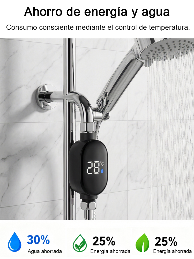 Ducha inteligente con pantalla de temperatura