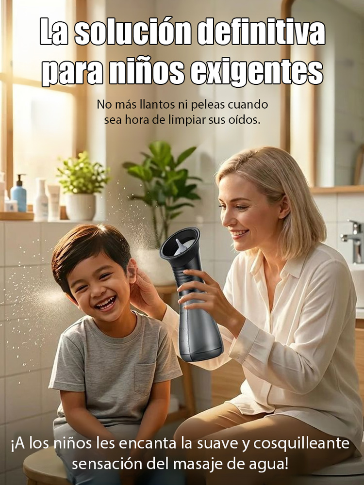 Irrigador portátil manual para limpieza de oídos