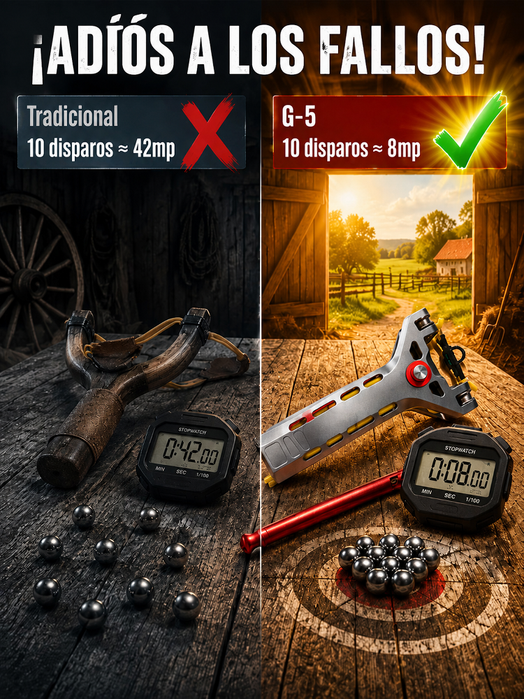 [Oferta 50% OFF] Tirachinas Táctico de Precisión Milimétrica - Ligero, Potente y Fácil de Llevar