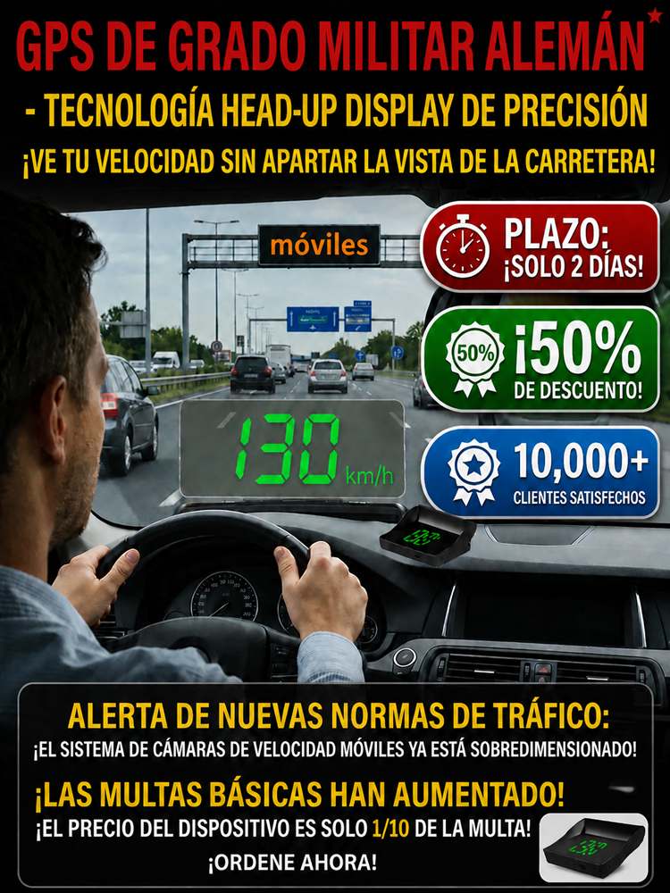 HUD Inteligente para Coche con Alerta de Radares - Instalación USB (50% Dto.)