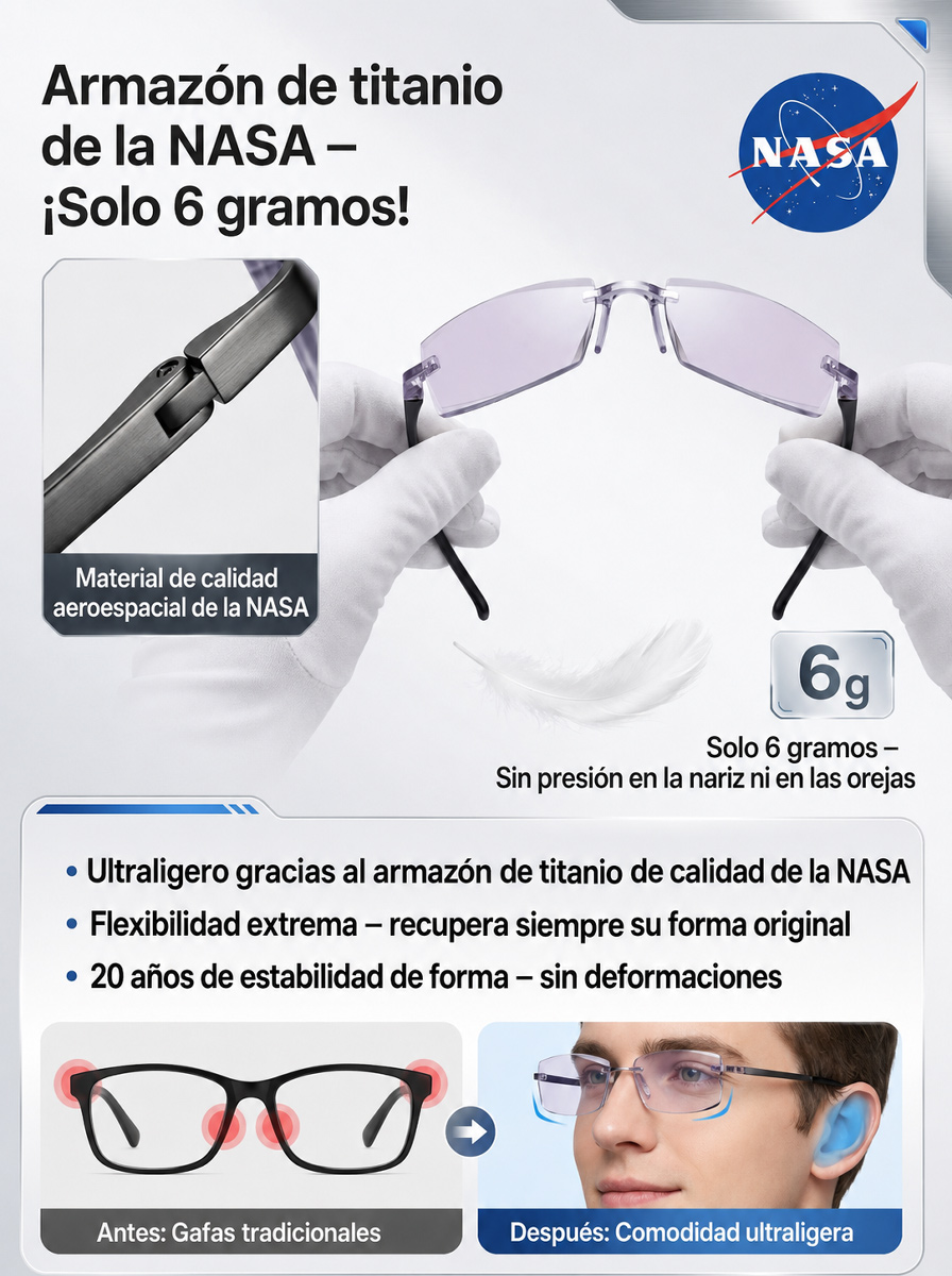 [Tecnología Alemana] Gafas de Lectura Inteligentes HD | Autofoco Continuo para Cerca y Lejos