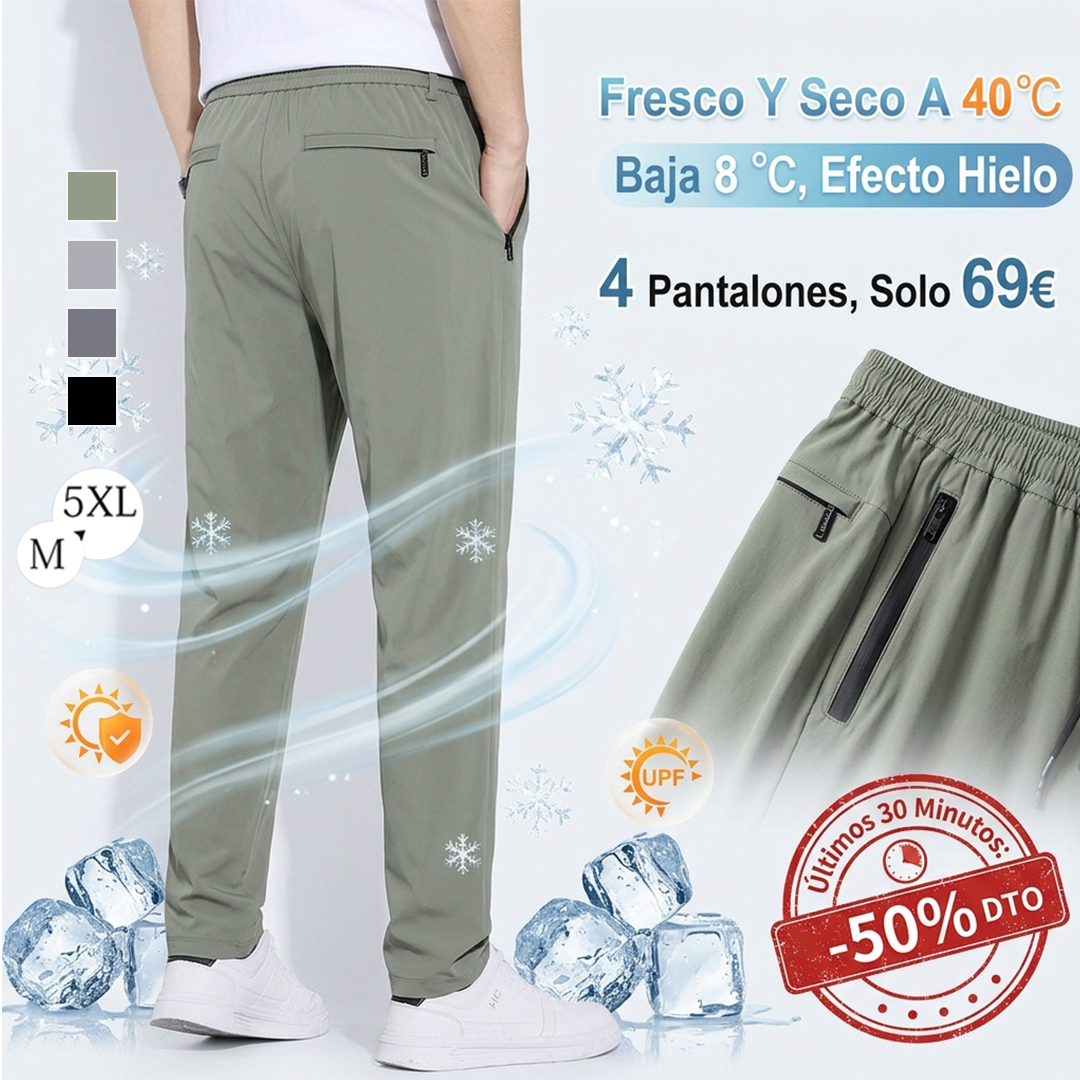 【Limitado 100 piezas】Pantalón largo de hielo transpirable y delgado con protección solar