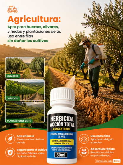 Elimina la maleza todo el año con 1 sola aplicación. Pequeño ayudante de plantas de jardinería