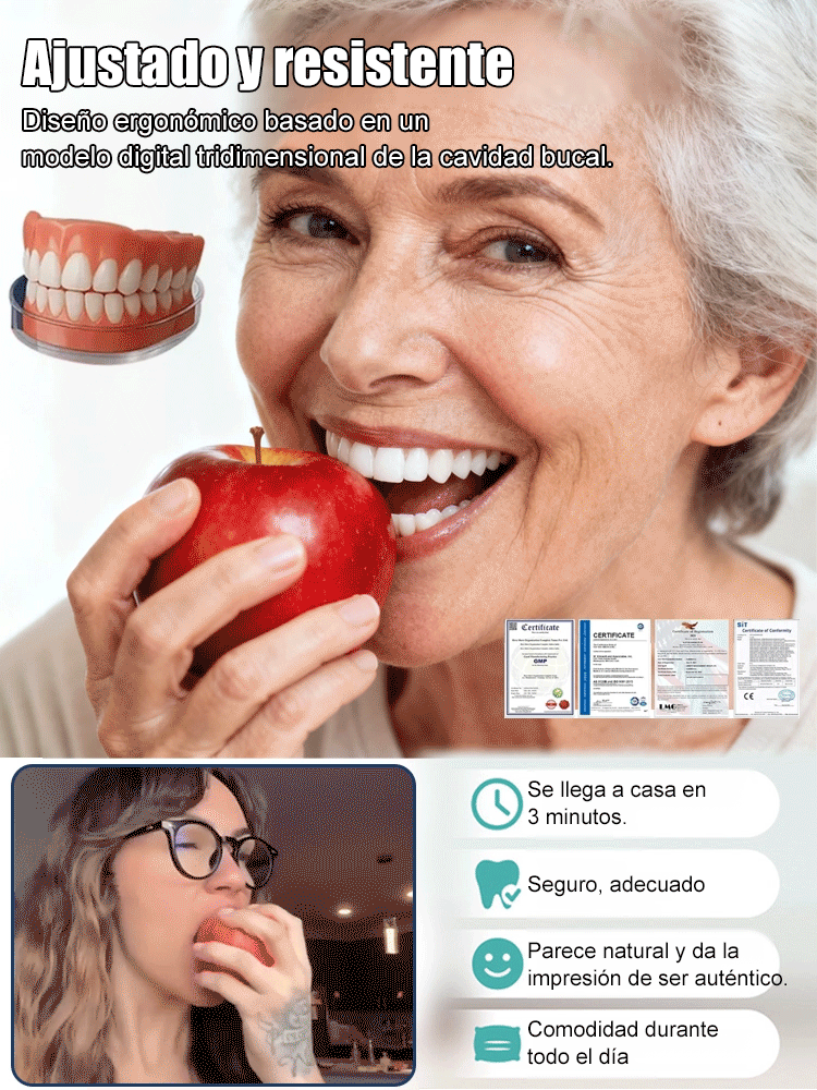 Conjunto de ajuste y embellecimiento para dentaduras postizas