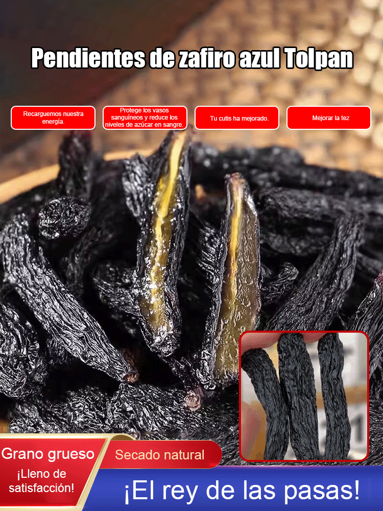 【El rey de las pasas】Pasas de uva de zafiro de Turpan