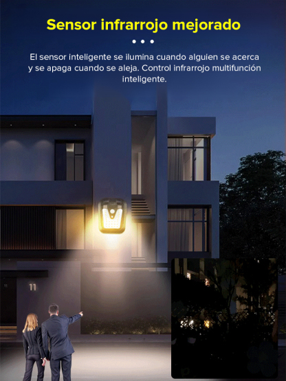 Luz solar inteligente con clip y sensor de movimiento