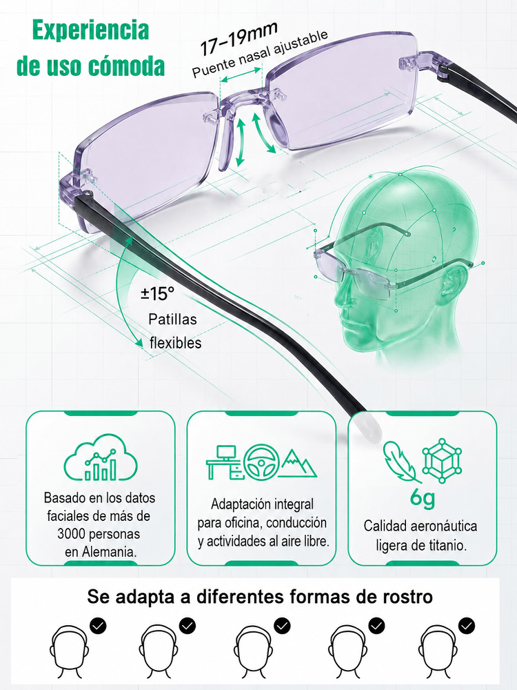 [Tecnología Alemana] Gafas de Lectura Inteligentes HD | Autofoco Continuo para Cerca y Lejos